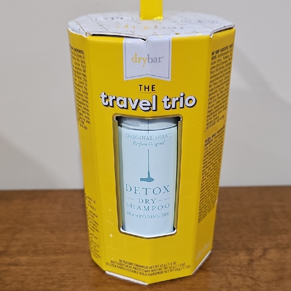 Drybar The Travel Trio with Detox Dry Shampoo, Seltzer Spritz And Hot Toddy